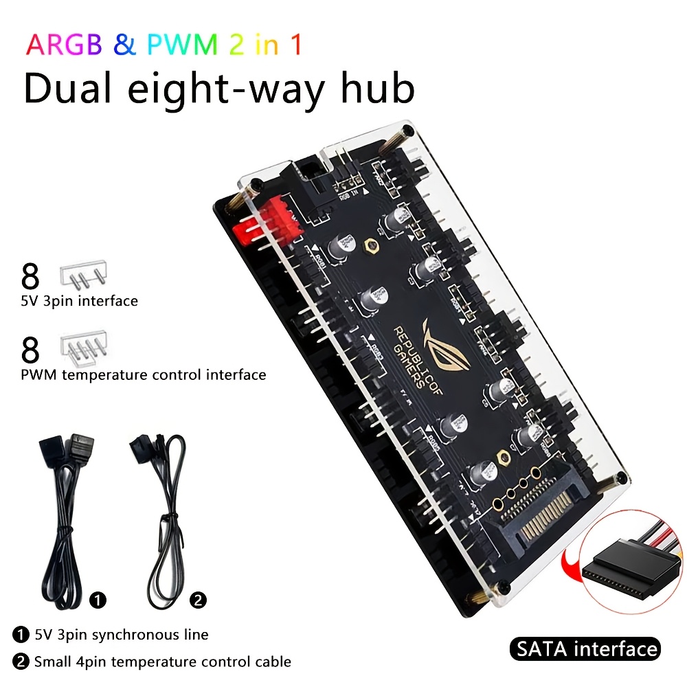 Fan Hub Rgb Controller - Hub de Ventiladores Dual de 8