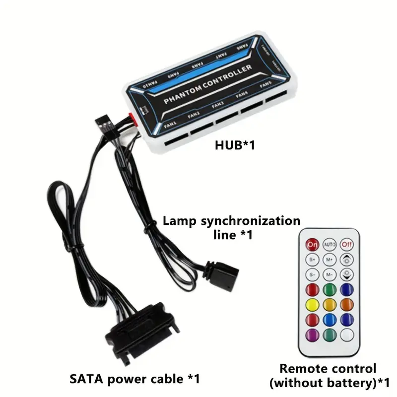 Fan Hub Rgb Controller - Hub de ventiladores de 6 pines,