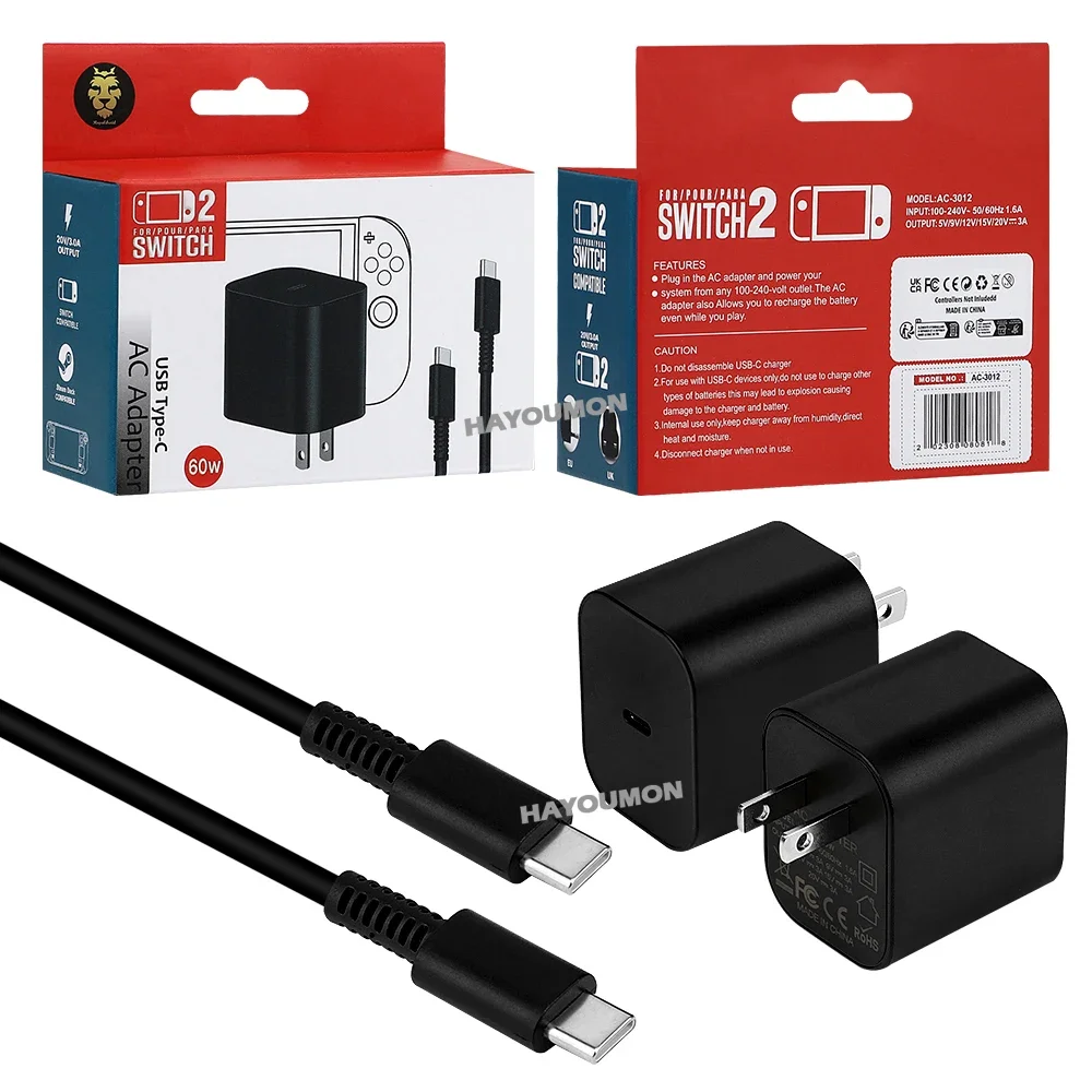 Adaptador de CA Tipo-C de 60W  - Gaming Accessories Wall Mount reseña y precio