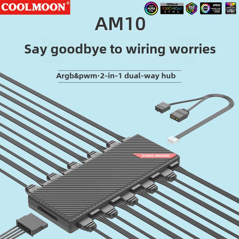 Placa base COOLMOON 5V 3 pines - Fan Hub Rgb Controller reseña y precio